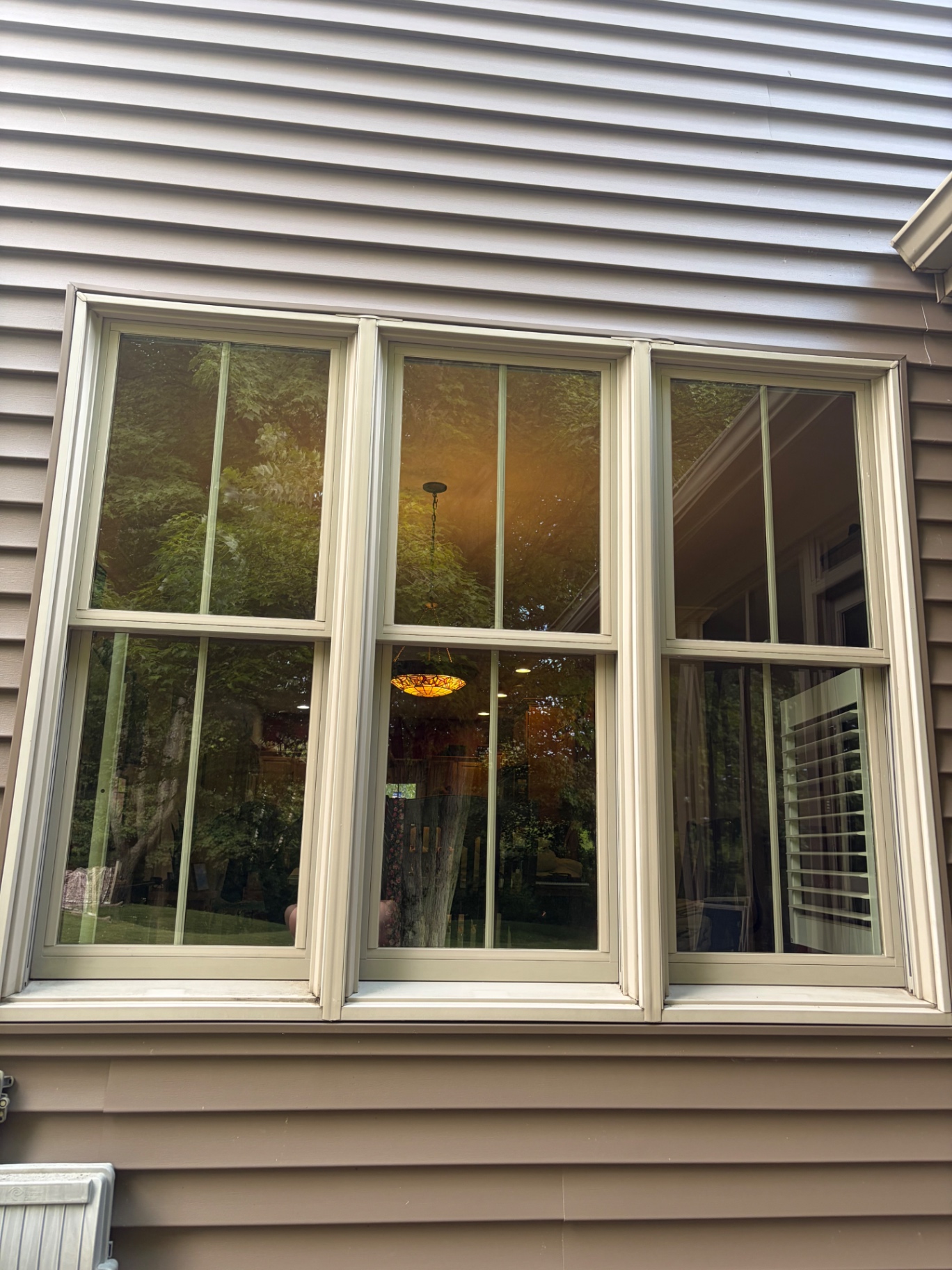 Streak-free triple window cleaning on Erie, PA home